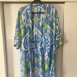 Chico's Lotus Bloom Drama Ruana Cover NEW WITH TAGS